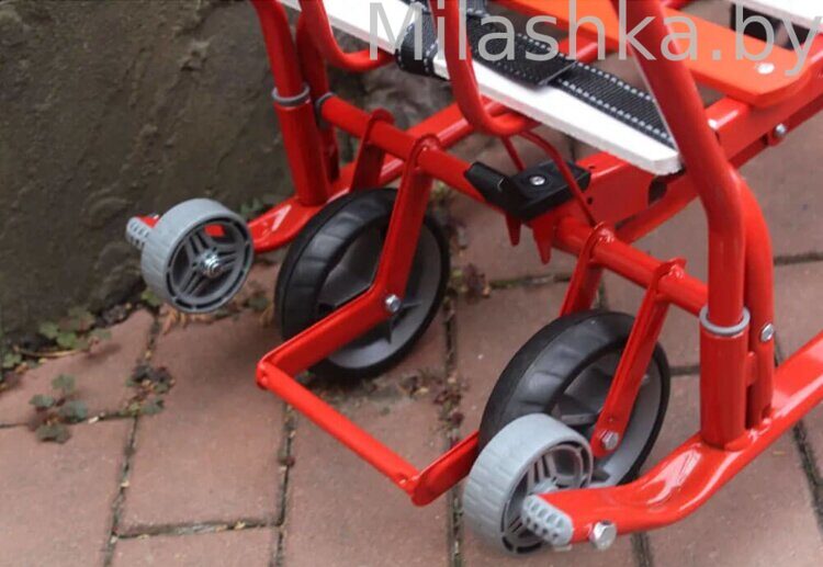 Санки детские Ника Тимка 5 Универсал с колесами Т5У/К2 (цвет красный)