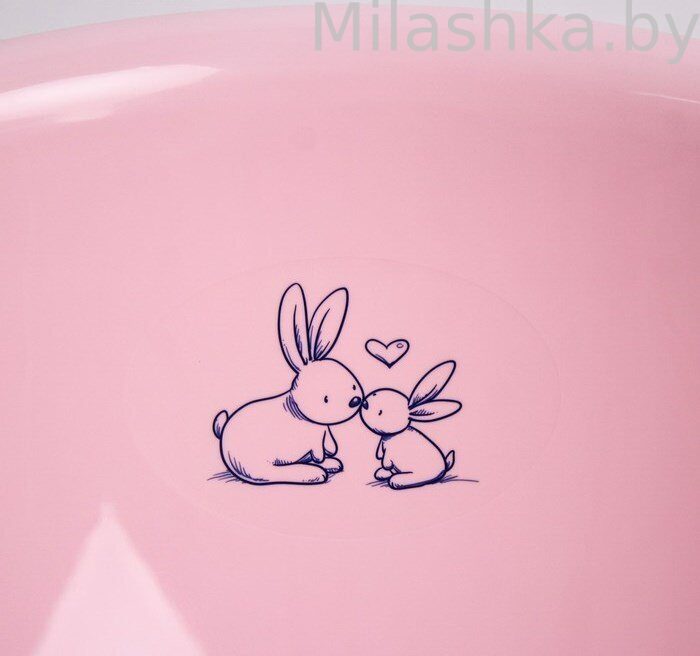Детская ванночка Тега (Tega) 86 cм Bunnies (Кролики) Розовый