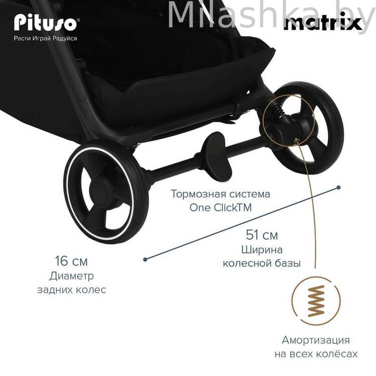PITUSO коляска детская MATRIX (прогулочная) Emerald mood/изумруд PU A19