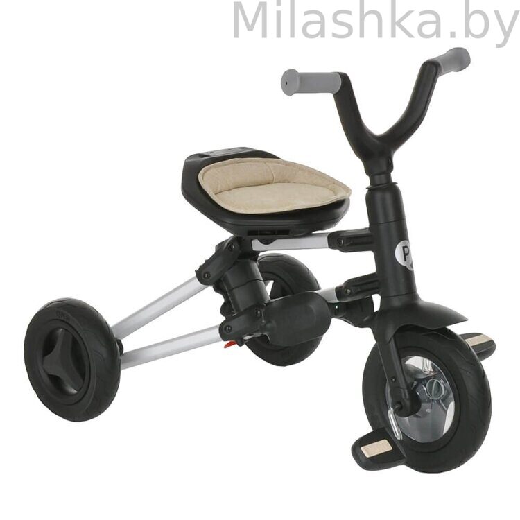 Детский складной велосипед трехколесный QPlay NOVA + Beige/Бежевый