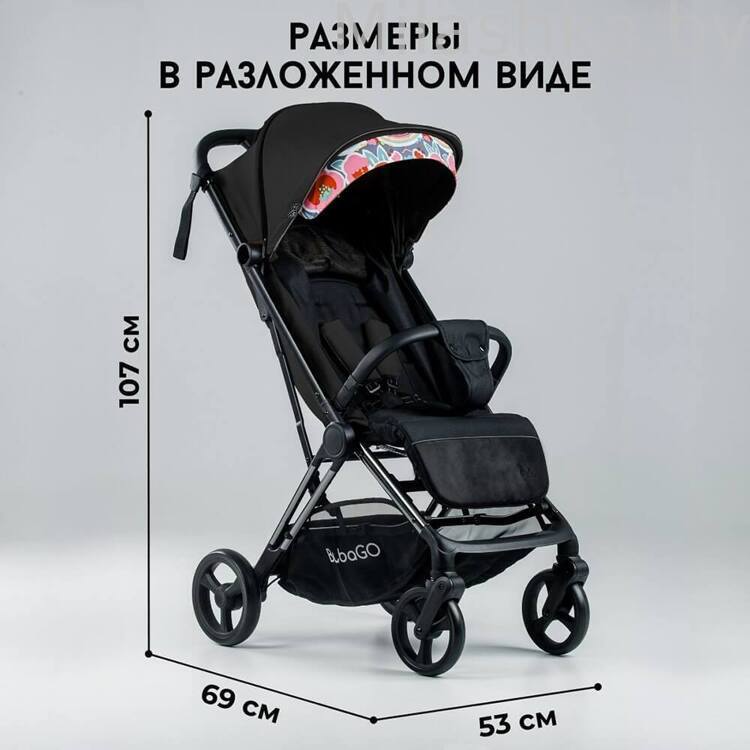 Коляска детская прогулочная BubaGO AXI BG цвет черный 115-1