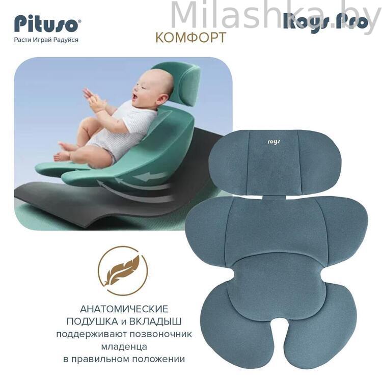 Автокресло Pituso Roys Pro Isofix (0-36 кг) серый/темно-синий