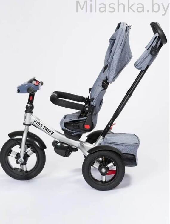 Детский трёхколесный велосипед трансформер Kids Trike Lux Comfort серый 6088
