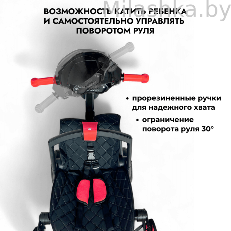 Трехколесный велосипед с ручкой 6в1 BubaGo Dragon Красный