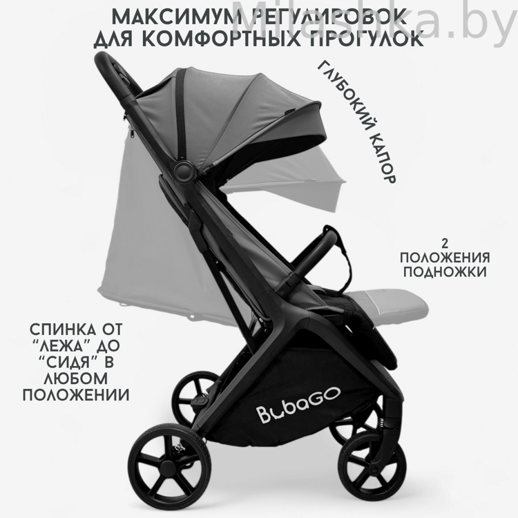 Коляска детская прогулочная BubaGO Luna BG 154-3 Темно-серый