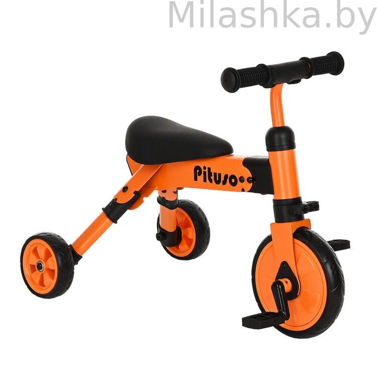 Велосипед детский трехколесный PITUSO 2в1 Букашка складной Orange/Оранжевый AS003