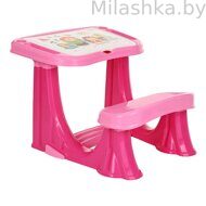 PILSAN Детская парта со скамеечкой, PINK/Розовый (62*78*50см) 03433