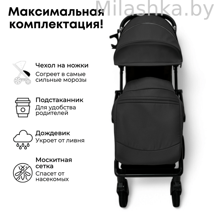 Детская прогулочная коляска BubaGo Tricky BG 159-1 черный