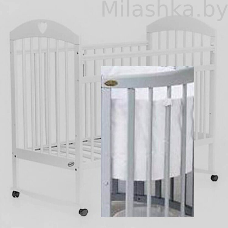 Кроватка Bambini Comfort (Бамбини Комфорт) колесо-качалка арт.18 серый