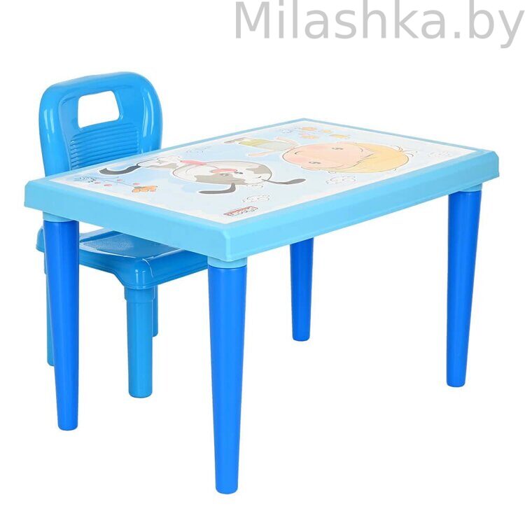 PILSAN Набор Столик+1 стульчик Blue/Голубой 03516