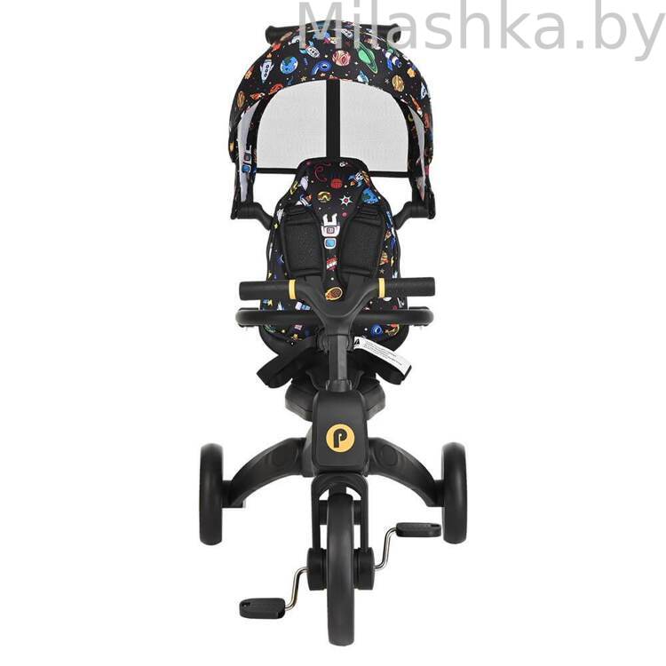 Велосипед трехколесный PITUSO Leve Lux, складной Черный S03-2-cosmic