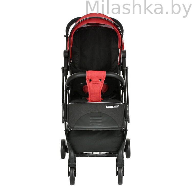PITUSO коляска детская прогулочная VOYAGE Black/Red - Черный/Красный W890