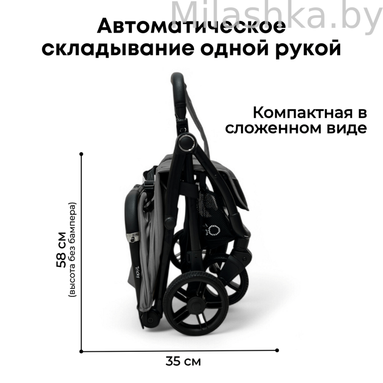 Детская прогулочная коляска BubaGo Tricky BG 159-2 темно-серый