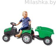 Педальная машина Pilsan Tractor трактор с прицепом Green/Зеленый (3-8 лет) 07316