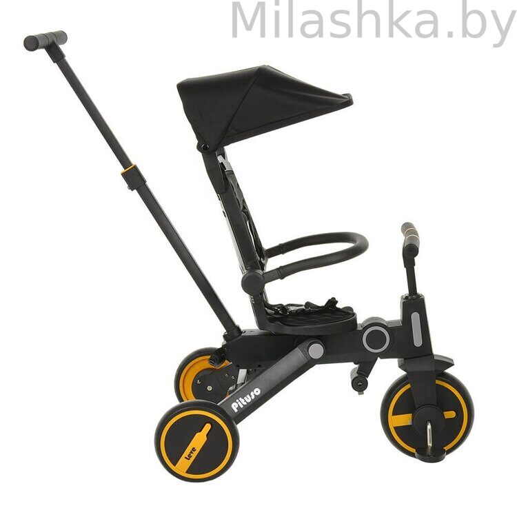Велосипед трехколесный Pituso Leve HD-400 Black/Черный