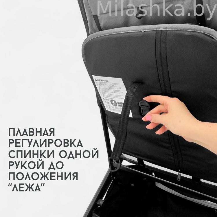 Коляска детская прогулочная BubaGO Luna BG 154-3 Темно-серый