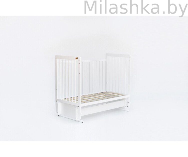 Кроватка Bambini Евро Стиль арт. 05 (белый) «мультимаятник» без ящика  Бамбини