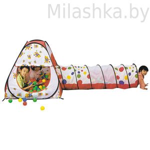 Детский игровой домик - палатка + 100 шаров " Конус с тоннелем" Callida LI 628
