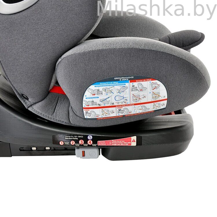 Детское автокресло Pituso Roys (0-36 кг) Grey/Серый