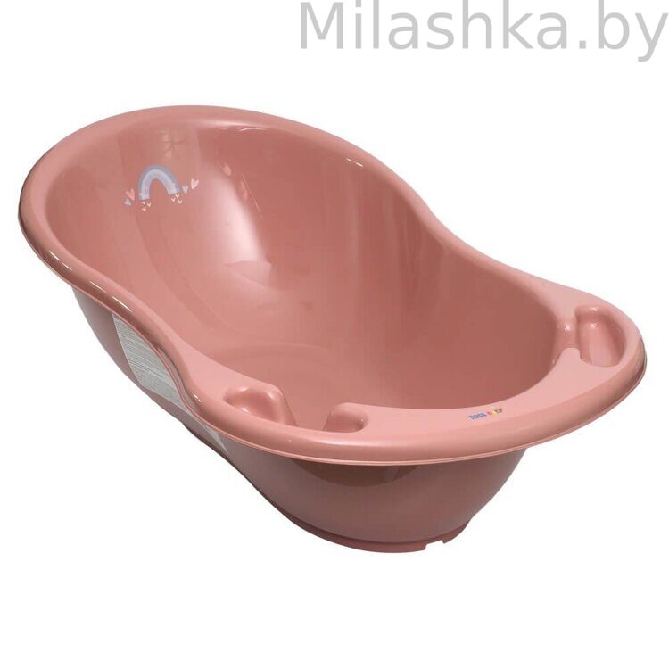 Ванночка Тега (Tega) 86см со сливом METEO Розовый ME-004