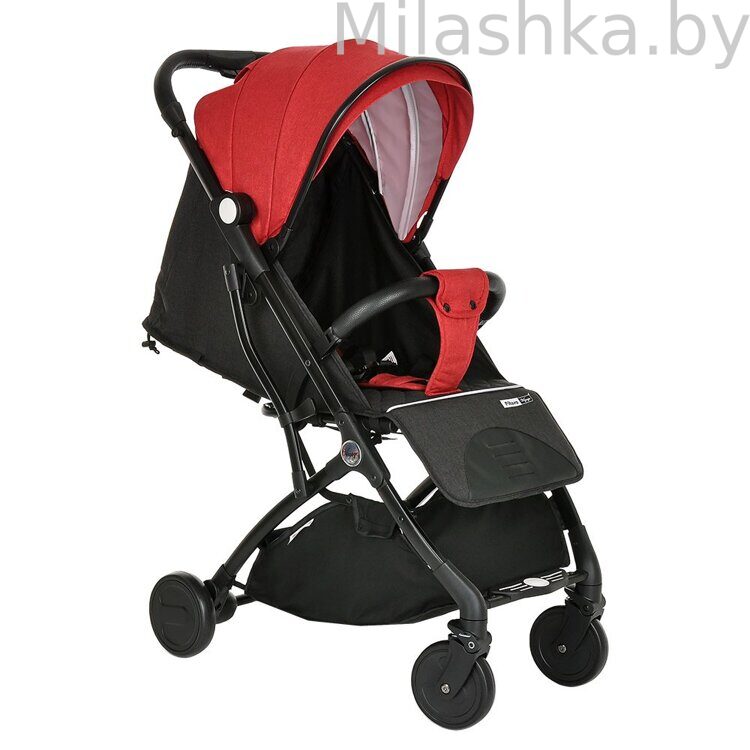 PITUSO коляска детская прогулочная VOYAGE Black/Red - Черный/Красный W890