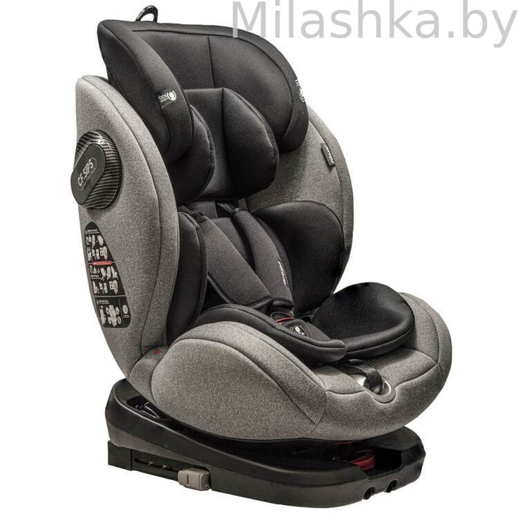 Автокресло Pituso Roys Pro IsoFix (0-36 кг) серый/черный вкладыш