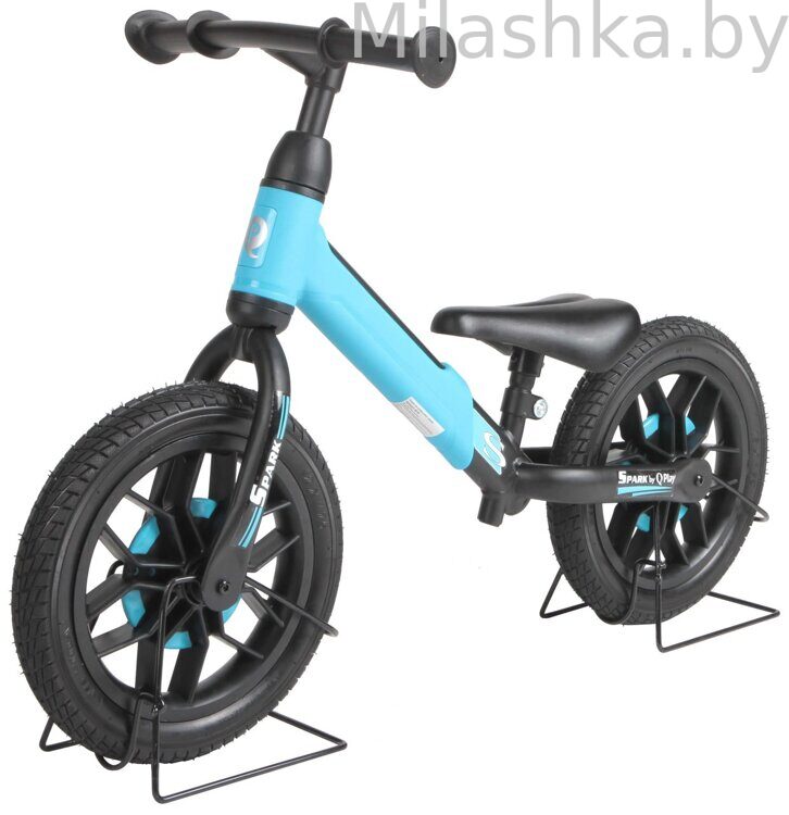Беговел светящийся Qplay Spark Balance Bike голубой