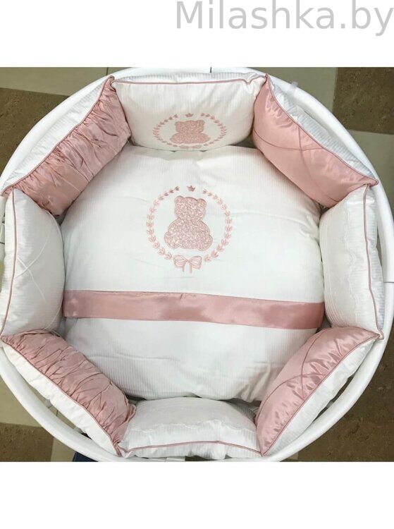 Комплект для овальной кровати LAPPETTI  6 предметов SWEET TEDDY Розовый