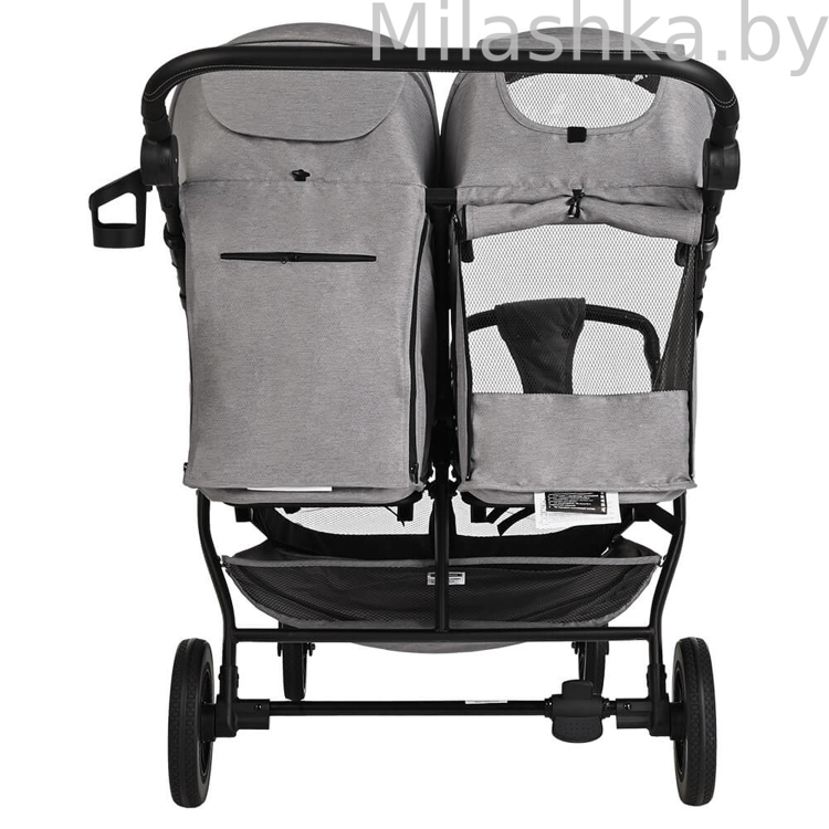 Прогулочная коляска для двойни PITUSO DUOCITY Grey Metallic/Серый металлик Т1 2023
