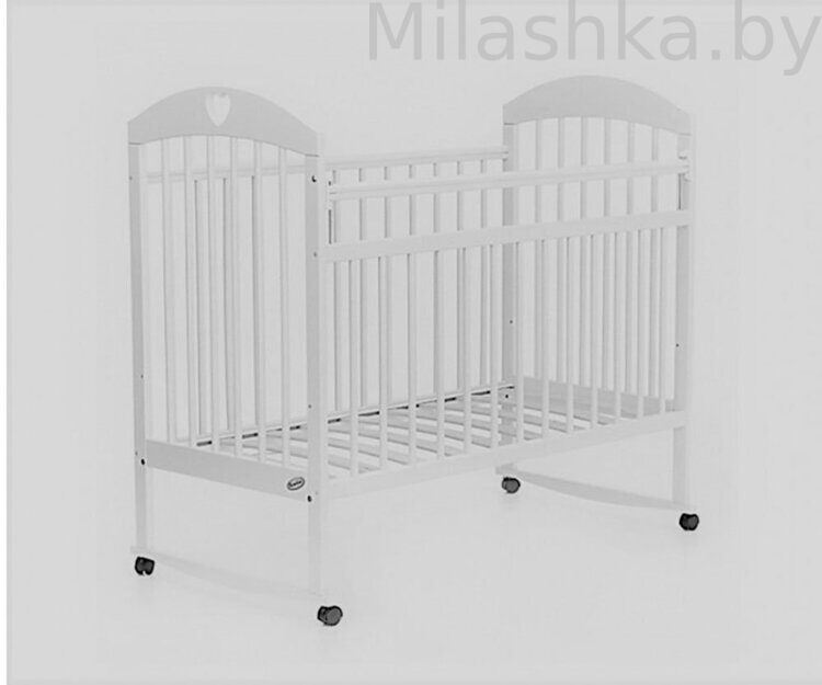 Кроватка Bambini Classic арт. 09 (серый) колесо-качалка (Бамбини Классик)