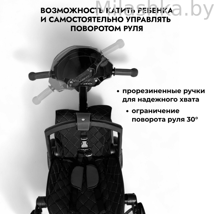 Трехколесный велосипед с ручкой 6в1 BubaGo Dragon Черный