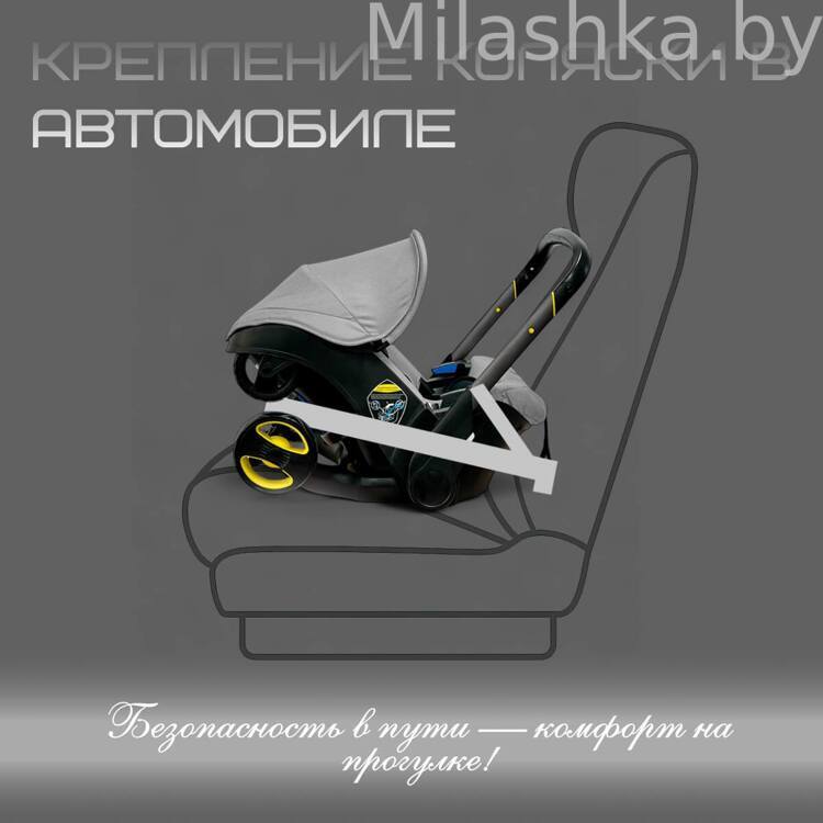 Коляска детская прогулочная 4в1 BubaGo Mirco BG 153-2 Серый