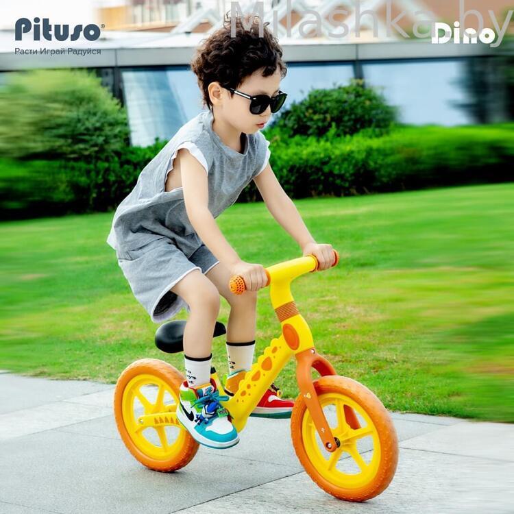 PITUSO Беговел Dino Yellow/Желтый колеса EVA 12" QW-BB001