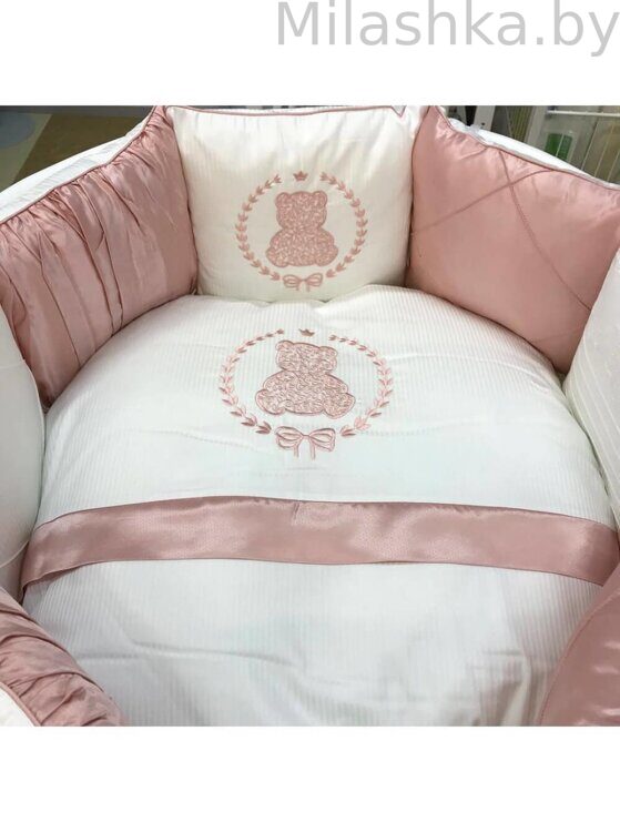 Комплект для овальной кровати LAPPETTI  6 предметов SWEET TEDDY Розовый