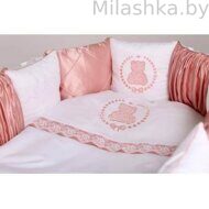 Комплект для овальной кровати LAPPETTI  6 предметов SWEET TEDDY Розовый