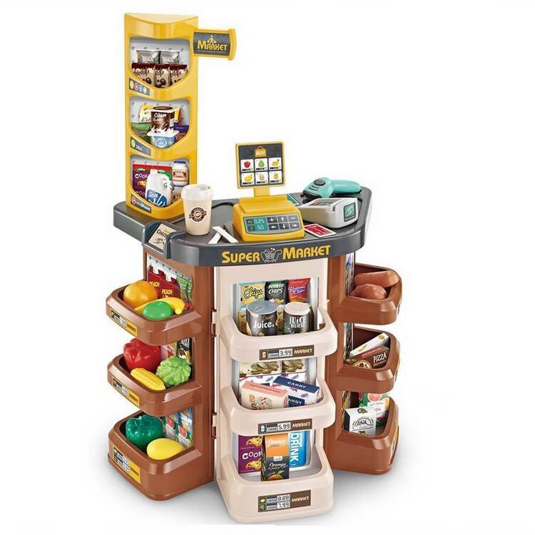 PITUSO Игровой набор Большой Супермаркет с тележкой для покупок 47 элементов (звук, свет)