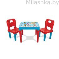 PILSAN Набор Стол+2 стула Blue/Красно-голубой 03414