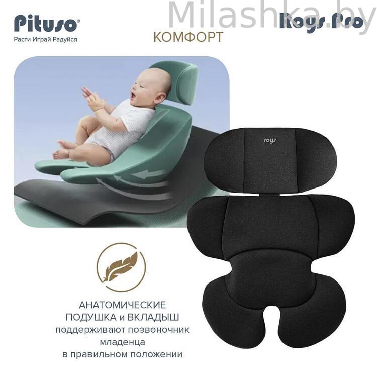 Автокресло Pituso Roys Pro IsoFix (0-36 кг) черный/черный вкладыш