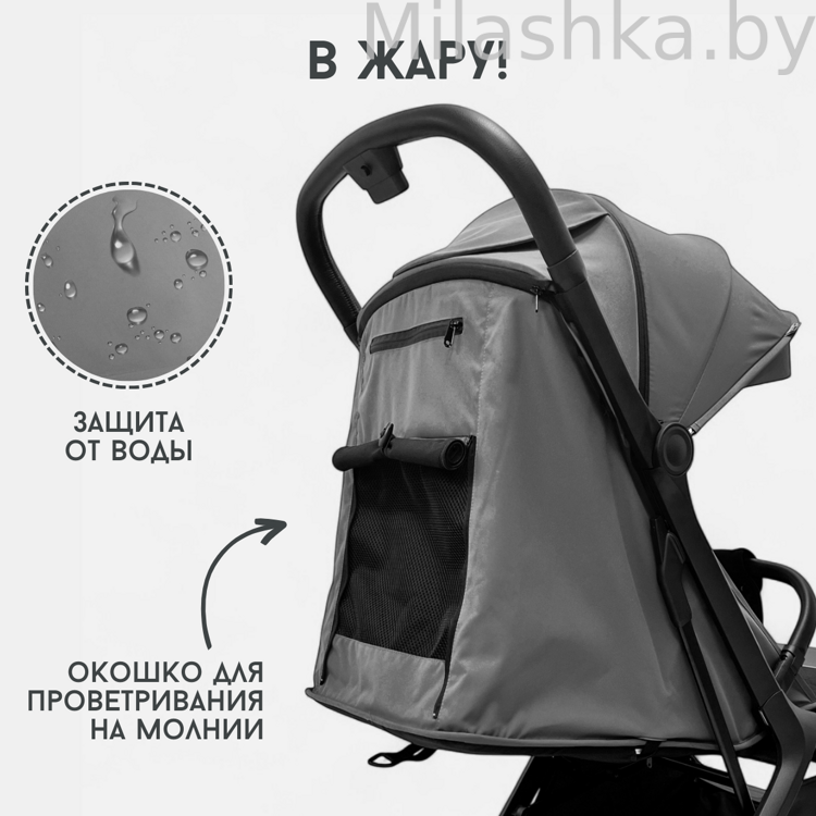 Коляска детская прогулочная BubaGO Luna BG 154-3 Темно-серый